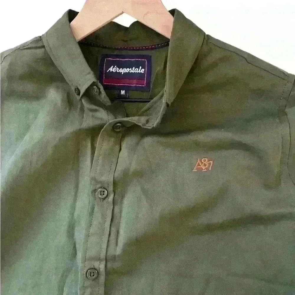 NWT Aeropostale Shirt‎ Mens A87 Button Up Short Sleeve